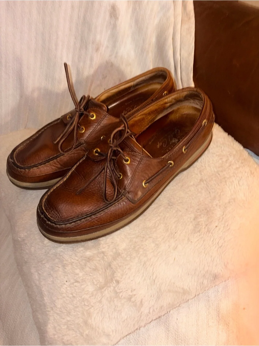 premium Sperry boat shoes (especially Gold Cup or leather models with Vibram)